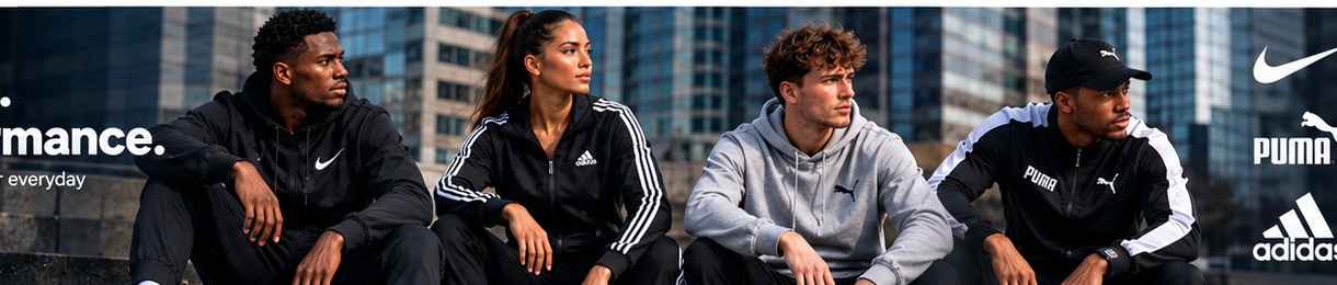 People wearing popular sportswear brands